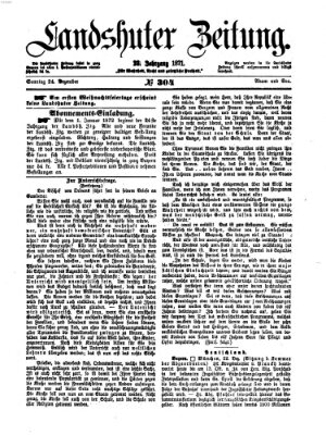 Landshuter Zeitung Sonntag 24. Dezember 1871