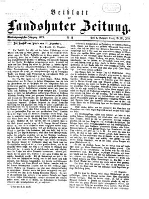 Landshuter Zeitung. Beiblatt zur Landshuter Zeitung (Landshuter Zeitung) Mittwoch 4. Januar 1871