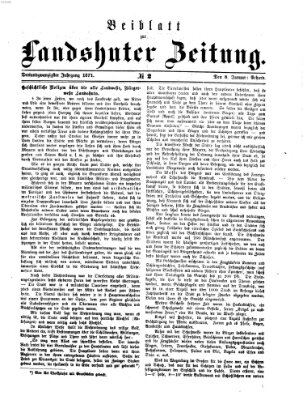 Landshuter Zeitung. Beiblatt zur Landshuter Zeitung (Landshuter Zeitung) Sonntag 8. Januar 1871