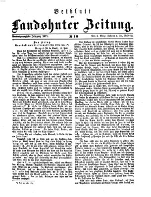 Landshuter Zeitung. Beiblatt zur Landshuter Zeitung (Landshuter Zeitung) Sonntag 5. März 1871