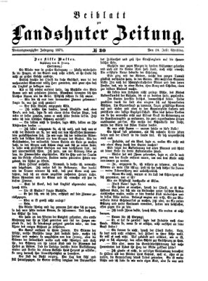 Landshuter Zeitung. Beiblatt zur Landshuter Zeitung (Landshuter Zeitung) Montag 24. Juli 1871