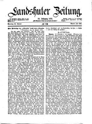 Landshuter Zeitung Sonntag 14. Januar 1872