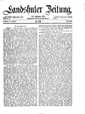 Landshuter Zeitung Dienstag 16. Januar 1872