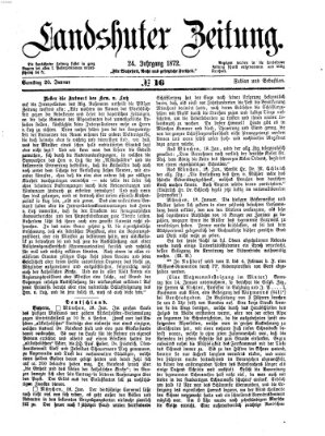 Landshuter Zeitung Samstag 20. Januar 1872