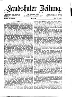 Landshuter Zeitung Sonntag 28. Januar 1872