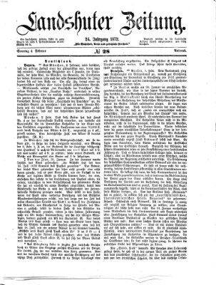 Landshuter Zeitung Sonntag 4. Februar 1872