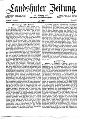 Landshuter Zeitung Mittwoch 7. Februar 1872