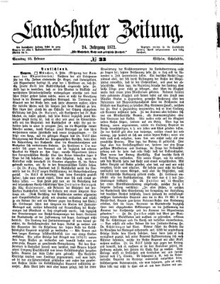 Landshuter Zeitung Samstag 10. Februar 1872