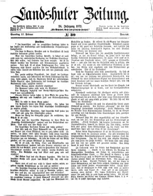 Landshuter Zeitung Samstag 17. Februar 1872