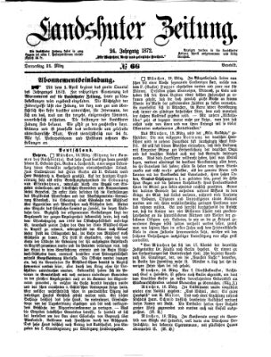 Landshuter Zeitung Donnerstag 21. März 1872