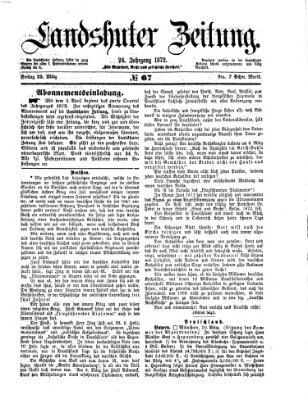 Landshuter Zeitung Freitag 22. März 1872