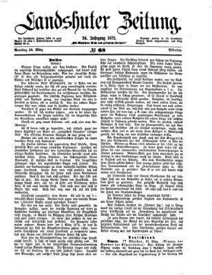 Landshuter Zeitung Samstag 23. März 1872