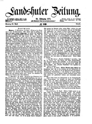 Landshuter Zeitung Sonntag 28. April 1872