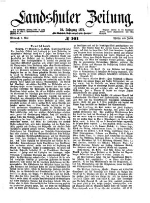 Landshuter Zeitung Mittwoch 1. Mai 1872