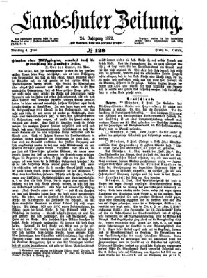 Landshuter Zeitung Dienstag 4. Juni 1872