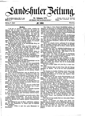 Landshuter Zeitung Freitag 7. Juni 1872