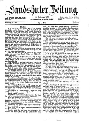 Landshuter Zeitung Samstag 22. Juni 1872