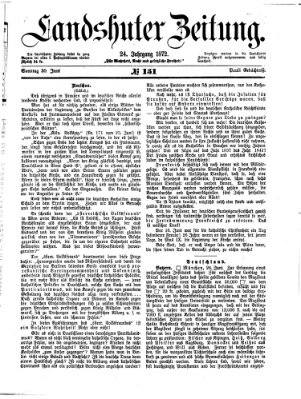 Landshuter Zeitung Sonntag 30. Juni 1872