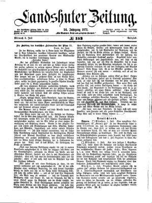 Landshuter Zeitung Mittwoch 3. Juli 1872