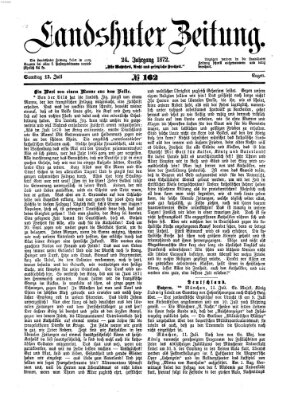 Landshuter Zeitung Samstag 13. Juli 1872