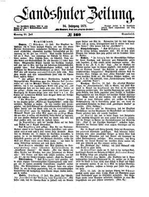 Landshuter Zeitung Sonntag 21. Juli 1872