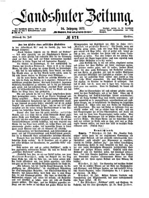 Landshuter Zeitung Mittwoch 24. Juli 1872