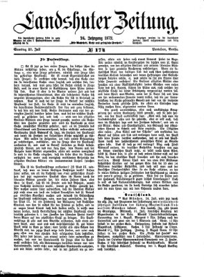 Landshuter Zeitung Samstag 27. Juli 1872