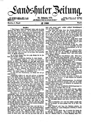 Landshuter Zeitung Samstag 3. August 1872
