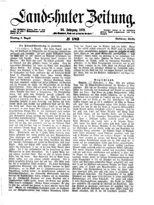 Landshuter Zeitung Dienstag 6. August 1872