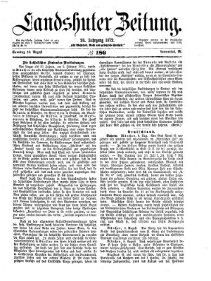 Landshuter Zeitung Samstag 10. August 1872