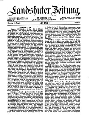 Landshuter Zeitung Sonntag 11. August 1872