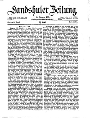 Landshuter Zeitung Samstag 24. August 1872