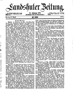 Landshuter Zeitung Sonntag 25. August 1872