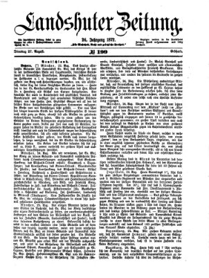 Landshuter Zeitung Dienstag 27. August 1872