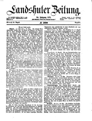 Landshuter Zeitung Mittwoch 28. August 1872