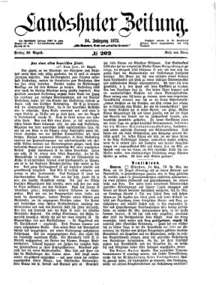 Landshuter Zeitung Freitag 30. August 1872