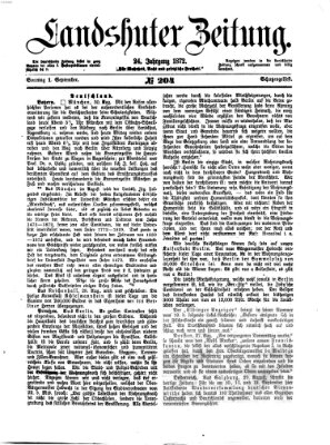 Landshuter Zeitung Sonntag 1. September 1872