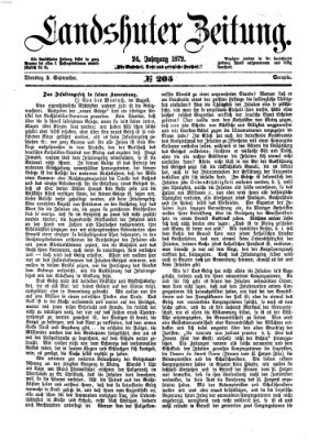 Landshuter Zeitung Dienstag 3. September 1872