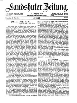 Landshuter Zeitung Donnerstag 5. September 1872