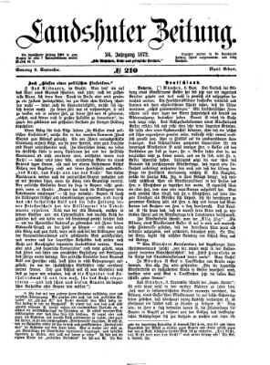 Landshuter Zeitung Sonntag 8. September 1872