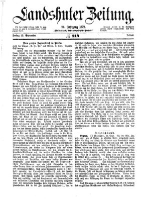 Landshuter Zeitung Freitag 13. September 1872