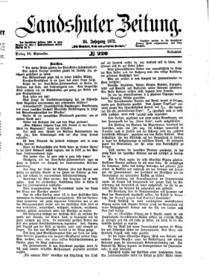 Landshuter Zeitung Freitag 20. September 1872