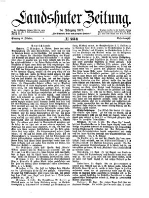 Landshuter Zeitung Sonntag 6. Oktober 1872