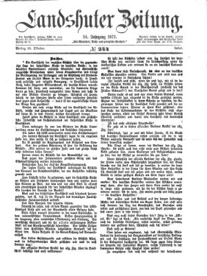 Landshuter Zeitung Freitag 18. Oktober 1872