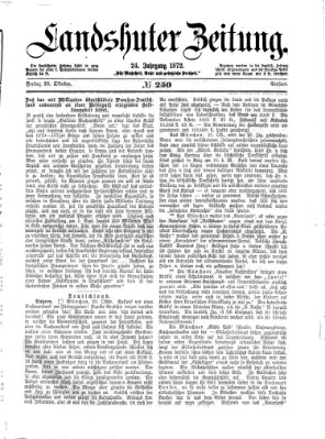 Landshuter Zeitung Freitag 25. Oktober 1872