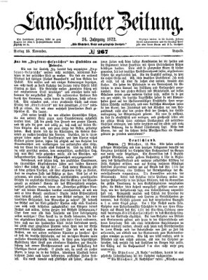 Landshuter Zeitung Freitag 15. November 1872