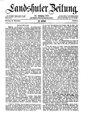 Landshuter Zeitung Dienstag 19. November 1872