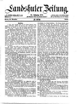 Landshuter Zeitung Freitag 22. November 1872