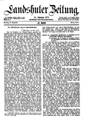 Landshuter Zeitung Dienstag 3. Dezember 1872