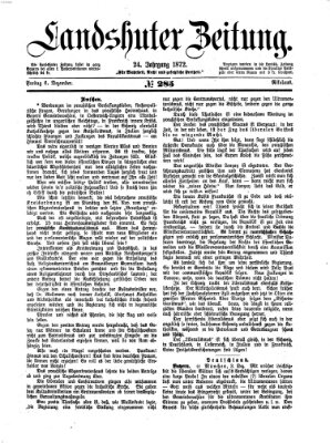 Landshuter Zeitung Freitag 6. Dezember 1872